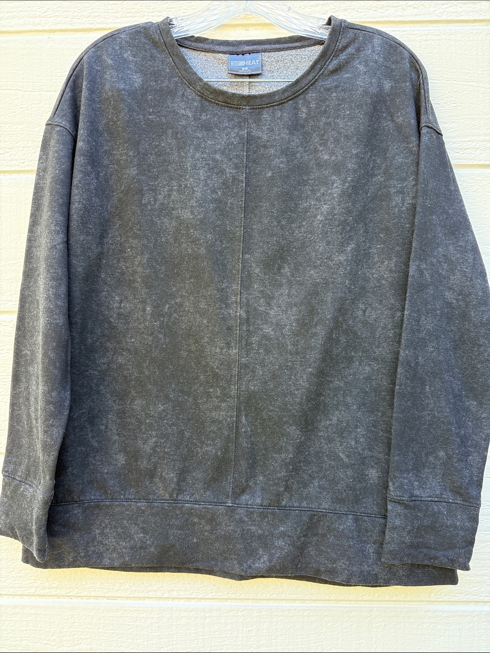 32 Degrees Mineral Wash Charcoal Gray Pullover Sweatshirt